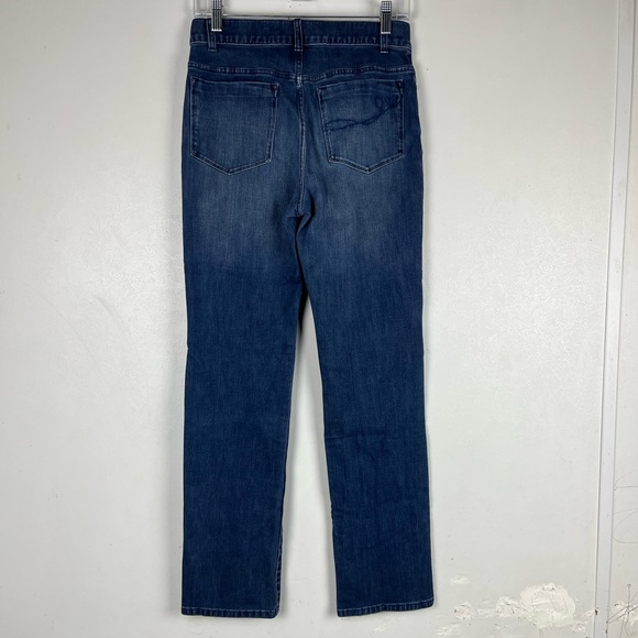 Soft Surroundings Triple S Straight Leg Jeans High Waist Dark Blue Size 6 - Picture 6 of 10